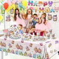 thumbnail image 6 of Boba Tea Party Decorations,Bubble Tea Birthday Tableware Set Include Boba Tea Plate Napkins Cups Banner Tablecloth and Boba Tea Hanging Swirls for Boba Birthday Party Decorations, 6 of 6