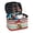 Christmas Reindeer Chevron Pattern, variant on POLERO Polyester Makeup Bag with Roomy Pocket, Salamander Floral Design Portable Make up Organizer for Travel Outdoor Camping Trips