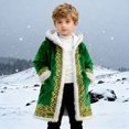thumbnail image 2 of FUZHIQ Christmas Jacket for Kids Boys Santa Claus Xmas White Trim Open Front Hoodies Winter Warm Hooded Coat, 2 of 5