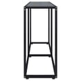 thumbnail image 2 of vidaXL Console Table Black 140x35x75.5cm Tempered Glass, 2 of 5