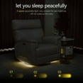 thumbnail image 6 of MCombo 23.3'' Wide Seat Power Swivel Glider Recliner Chair with Adjustable Headrest, Nightlight for Nursery Living Room Bedroom, Fabric (Mist Grey), 6 of 10