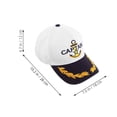 thumbnail image 3 of 2 gorras de béisbol de capitán náutico a juego, gorra de marinero azul marino, gorra de béisbol de capitán decorativa, 3 of 5