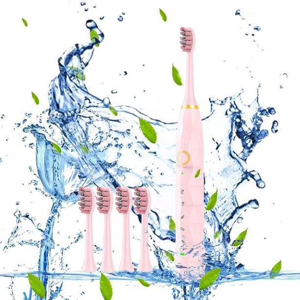 Cepillo de dientes eléctrico con 5 cabezales, 5 modos de limpieza, temporizador inteligente de 15 velocidades, IPX8.