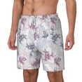 thumbnail image 2 of Uemuo Lilies Flowers Pattern Mens Swim Trunks Quick Dry Board Shorts with Mesh Lining, Stretch Beach Shorts Quick Dry No-Chafing Board Shorts-3X-Large, 2 of 9