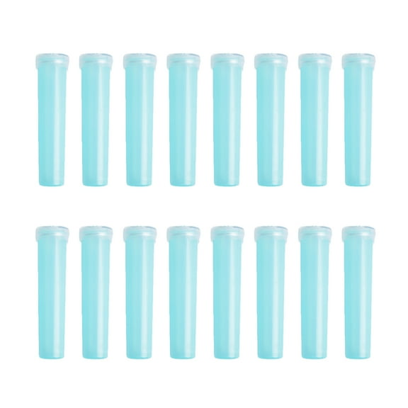 Floral Water Tubes with Blue Plastic Caps for Fresh Flowers and Arrangements 20 Pieces 4 1x1 8cm