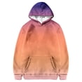 thumbnail image 1 of PMVFHDE Chandails pour Fille Enfant Automne et Hiver Couleur Dégradée Col Rond Manches Longues Poche Sport Décontracté Sweat à Capuche g, 9-10 Ans, 1 of 4