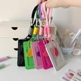 thumbnail image 2 of Candy Color Photocard Holders Sweet Card Holders with Keychain Protector Card Covers Bus Cards Sleeves Badge Holder, 2 of 17
