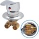thumbnail image 1 of Grifo mezclador de cabina de ducha Starlight Grifo de ducha de latón Desviador de salida Grifo mezclador de ducha cromado Conector G1 / 2 pulgadas Mezclador de ducha de agua fría y caliente para Ba Kuyhfg Bienvenido a Kuyhfg, 1 of 4