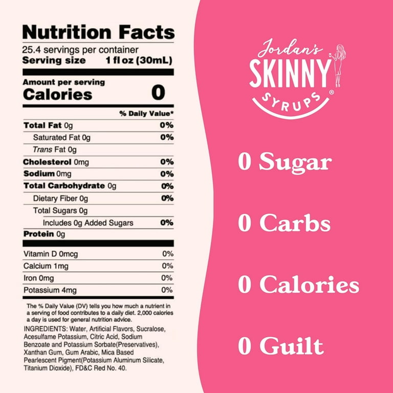 Jordan’s Skinny Mixes Sugar Free Syrup, Cotton Candy Flavor, Fruit