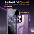 thumbnail image 3 of Allytechgroup iPhone 11 Pro Max Magnetic Case with Rotating Stand, Multi Angle Viewing Stand Anti-Scratch Compatible with Magsafe & Car Mount Phone Case for Apple iPhone 11 Pro Max, Purple, 3 of 7