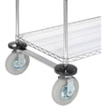 thumbnail image 3 of Nexel 2 Wire Shelves Utility Cart, Pneumatic Wheel Casters, Chrome Finish, 18"W x 30"L 18"W x 30"L x 39"H, 3 of 5