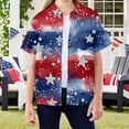 thumbnail image 2 of dmqupv Toddler Boy 4th of July USA Flag T Shirt Patriotic American Theme Independence Day Short Sleeve Tee Tops Sky Blue,7-8 Years, 2 of 4