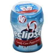 Eclipse Sugar Free Holiday Peppermint Candy Cane Chewing Gum, 2.9 Oz., 60 Count