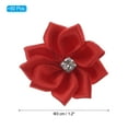 thumbnail image 2 of Uxcell 1.2 Inch Small Ribbon Flowers Satin Ribbon Flowers Mini Fabric Flowers Red 50 Pcs, 2 of 6