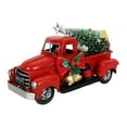 thumbnail image 3 of Christmas Red Truck Decor Metal Farmhouse with Christmas Tree Wrapped Decorative, 3 of 9