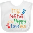 thumbnail image 3 of Inktastic Nana and Poppy Love Me Boys or Girls Baby Bib, 3 of 4