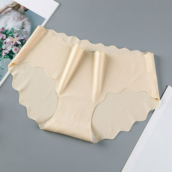 HUPOM Women'S Cotton Underwear Underwear For Women In Clothing Briefs Casual Tie Comfort Waist Beige M