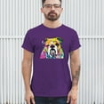 thumbnail image 3 of Tee Hunt Dean Russo Serious Bulldog T-Shirt Dog Best Friend Pet Paw Men's Tee, Purple, XX-Large, 3 of 5