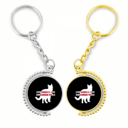 Love Animals Love Our Common World Rotating Rotating Key Chain Ring Accessory Couple Keyholder
