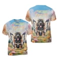 thumbnail image 3 of Welcome Spring Fairy Bloodhound in Flower Meadow All Over Print 3D Shirt Unisex Merch Dog Lover - 13002, 3 of 6