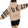thumbnail image 2 of kamemir Crewneck Sweatshirts Women Casual Womens Sweatshirt Solid Color Crew Neck Long Sleeve Loose Pullover Tops Fall Y2K Clothes(Khaki,XXL), 2 of 4