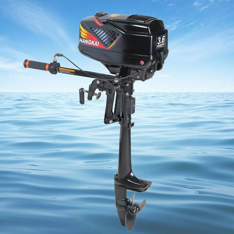 OUKANING 3.6HP 2 Stroke Fishing Boat Engine Trolling Outboard Motor Mount  for Boat Outboard Engine Inflatable Boat Motor 2.6KW 