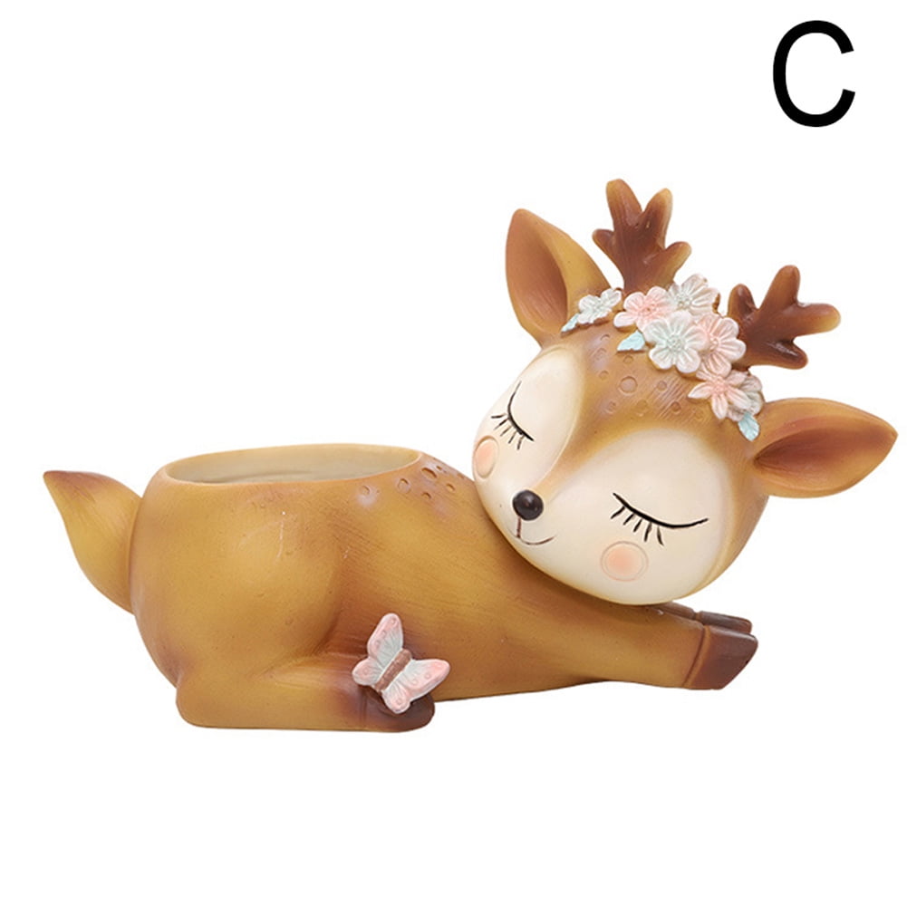 sweet as can be ceramic Baby deer/fawn planter