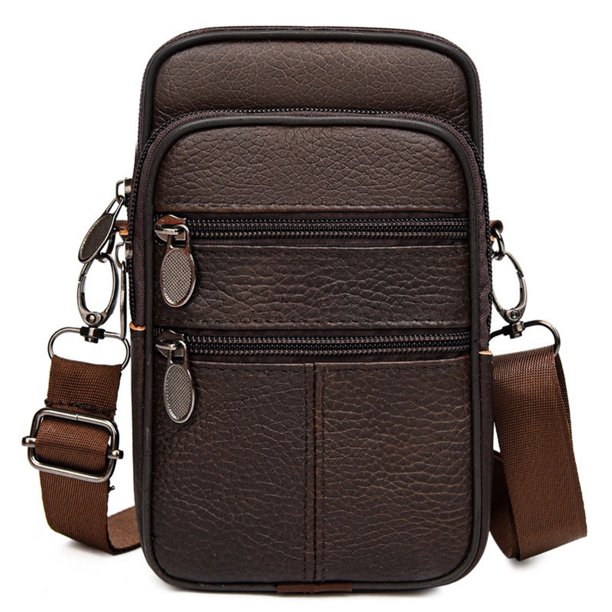 Bolsa De Pecho Riñoneras informales para hombre, Bolsas cruzados de piel de vaca ajustables, portátiles para viajes de negocios Sywqhk Para Estrenar