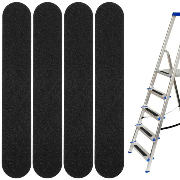 FOMIYES 20Pcs Stair Tread Strips Pvc Black Anti Slip Tape for Ramps and Ladders