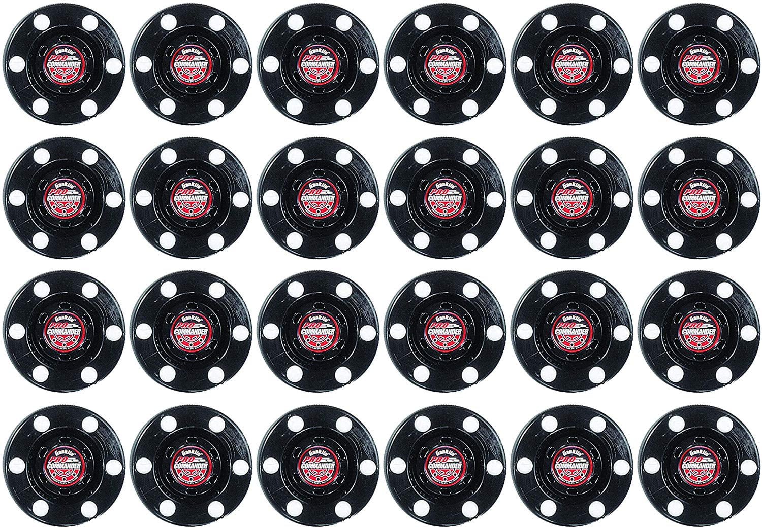 Franklin Sports NHL Pro Commander Street Hockey Puck 24 pack