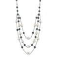 thumbnail image 5 of Auriga Fine Jewelry 925 Sterling Silver RH 6-10 mm White/Black FWC Pearl Layered 2in Extender Necklace for Women 17", 5 of 6