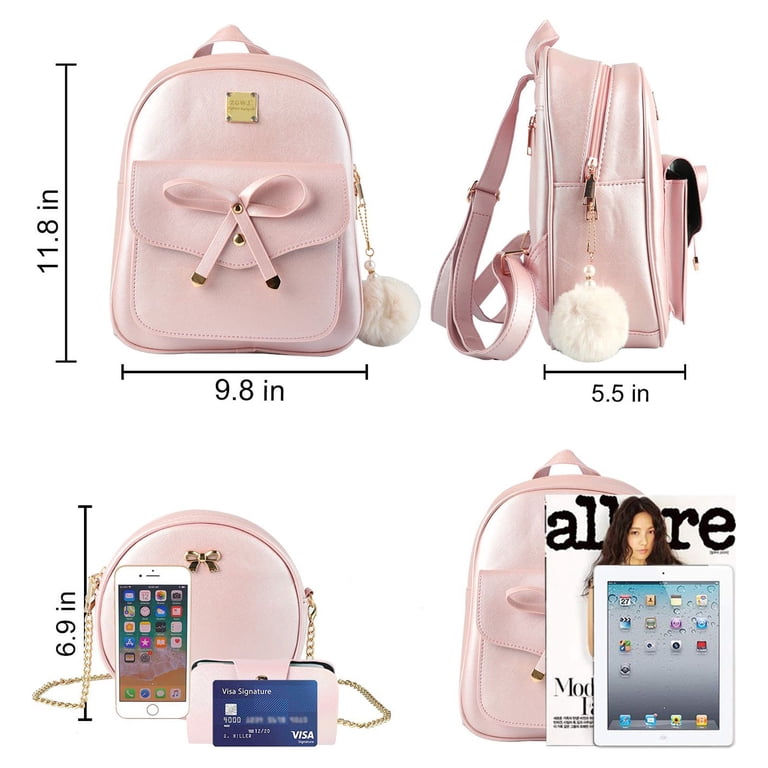 8971 Small Backpack Purse Girls Cute Backpacks Purse set with Wallet Amazon.com: Girls Fashion Mini Backpack Purse Small Cute  main image 4