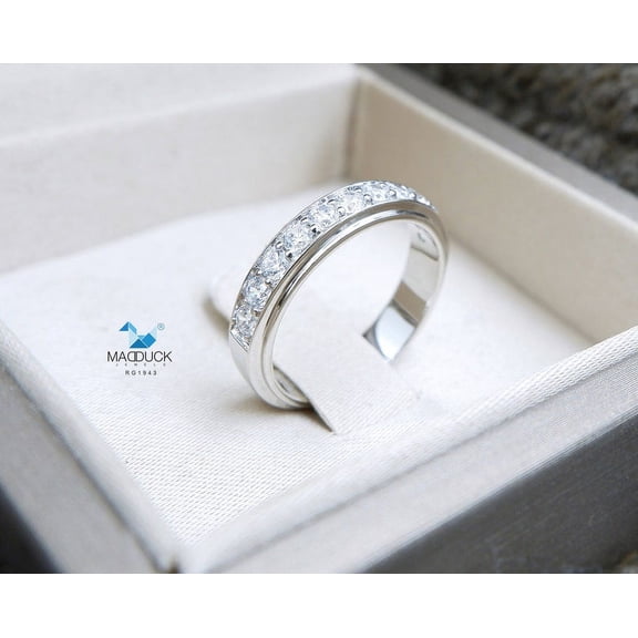 Cubic Zirconia / Sterling Silver 925 Ring / Rhodium plated Nickel-Free / MadDuckJewels RG1943 / Thailand Jewelry