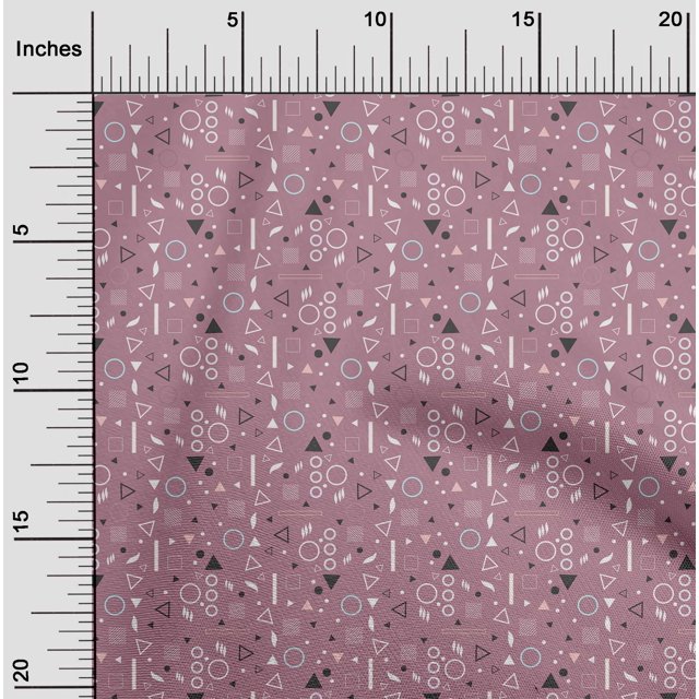 oneOone Cotton Silk Mauve Fabric Geometric Sewing Craft Projects Fabric Prints By Yard 42 Inch Wide-3E6