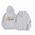 thumbnail image 3 of Holzkary First Day of School Hoodies for Women Printed Long Sleeved Sweatshirt for The Start of School Season Y2K Graphic Long Sleeve Sweatshirt Teachers Back to School Long Hoodie Casual Tops Grey S, 3 of 5