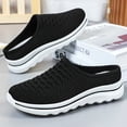 thumbnail image 2 of Women’s Closed-Toe Slip-On Mules – Breathable Flyknit Casual Shoes with Soft Lightweight Comfort Sole, 2 of 9