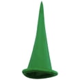 thumbnail image 2 of TiaoBug Christmas Elf Hat Dwarf Hat Long Pointed Witch Hat Storybook Character Costumes Green One Size, 2 of 3