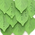 TIERPOP Self Adheive Note Paper Unlined Leaf Shaped Notes Pocket