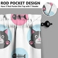 thumbnail image 5 of Kitchen Curtains 36 Inch Short - 3 Panel Set with Cute Cat Paw Pattern, Rod Pocket Window Curtain, 100% Polyester for Pet Lovers Farmhouse, Cafe, Kitchen, Bedroom, Easy Wash, 5 of 6