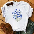 thumbnail image 5 of Enjoytime Womans T Shirts Top Flower Graphic Print Tee Shirts Short Sleeve Casual Crewneck Lightweight Trendy Womens Casual Tops, 5 of 6
