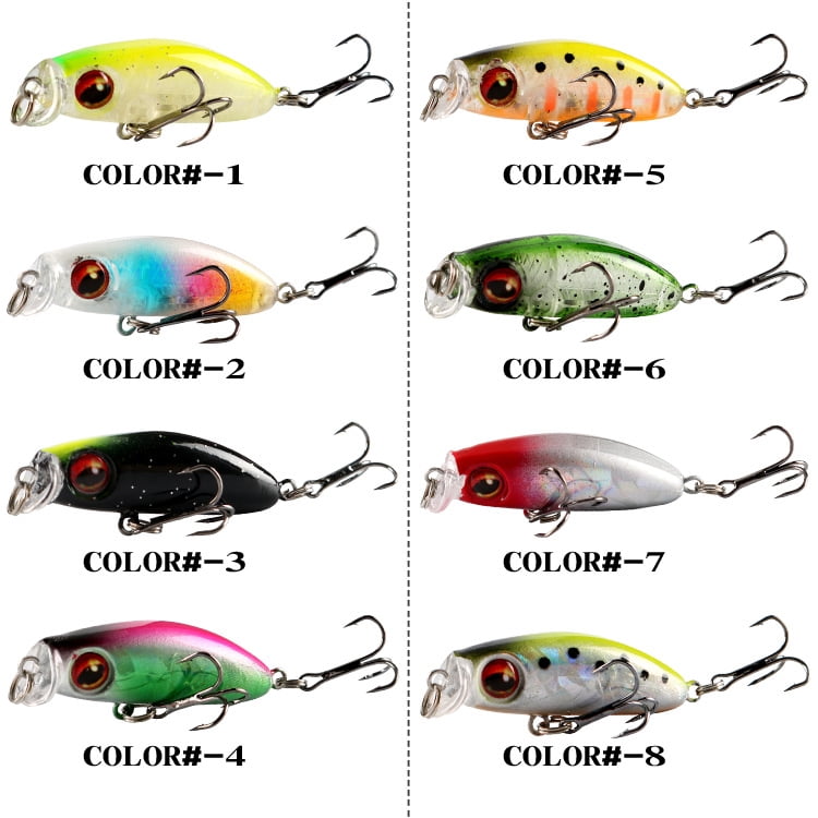 2PC Fishing Lures Jigs with Hook 3.1g Bionic Fake Fish Bait Micro Fake Bait Wave Crawling Sinking Water Lure Set Sea Minnow