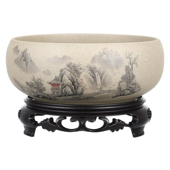 Worgeous  Blue and White Porcelain Flowerpot Bonsai Terracotta Plant Pots