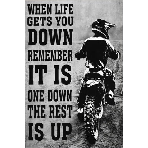 Retro Dirt Bike Metal Tin Sign Vintage Wall Art Decor 8x12 Inch
