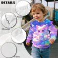 thumbnail image 6 of Uorisanigo Toddler Girl Sweatshirt Oversized Sweatshirts Kids Cute Galaxy Cat Print Pullover Sweater Shirts with Ruffle Shoulder Fall Trendy Kids O-Neck Pullover, 6 of 7