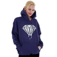 thumbnail image 4 of Diamond Dripping Fashionable Girly Unisex Plus Size Hoodie Brisco Brands 5X, 4 of 6