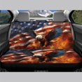 thumbnail image 3 of POLERO Eagle US Flag Car Seat Covers for Truck, 2 Pcs Stretchable Rear Bench Seat Cover Washable Fashion Back Seat Protectors, 3 of 7