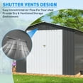 thumbnail image 4 of JAXSUNNY 8 x 12 ft Outdoor Storage Metal Shed with Sloping Roof and Double Lockable Door, Gray, 4 of 14