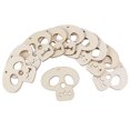 thumbnail image 1 of 10pcs Wooden Embellishments Halloween Decoration Skull Pattern Pendant with Hemp Ropes, 1 of 5