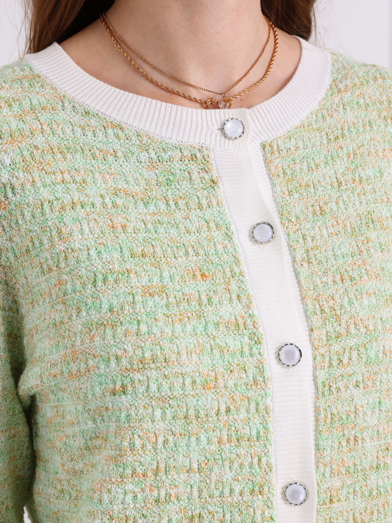 DARING DIVA Women's Casual Long Sleeve Knit Ribbed Cardigan Sweaters M Light Green