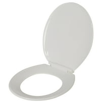 Bath Bliss Deluxe Plastic Round Toilet Seat in White